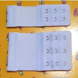 White Bra Back Strap Extender Set